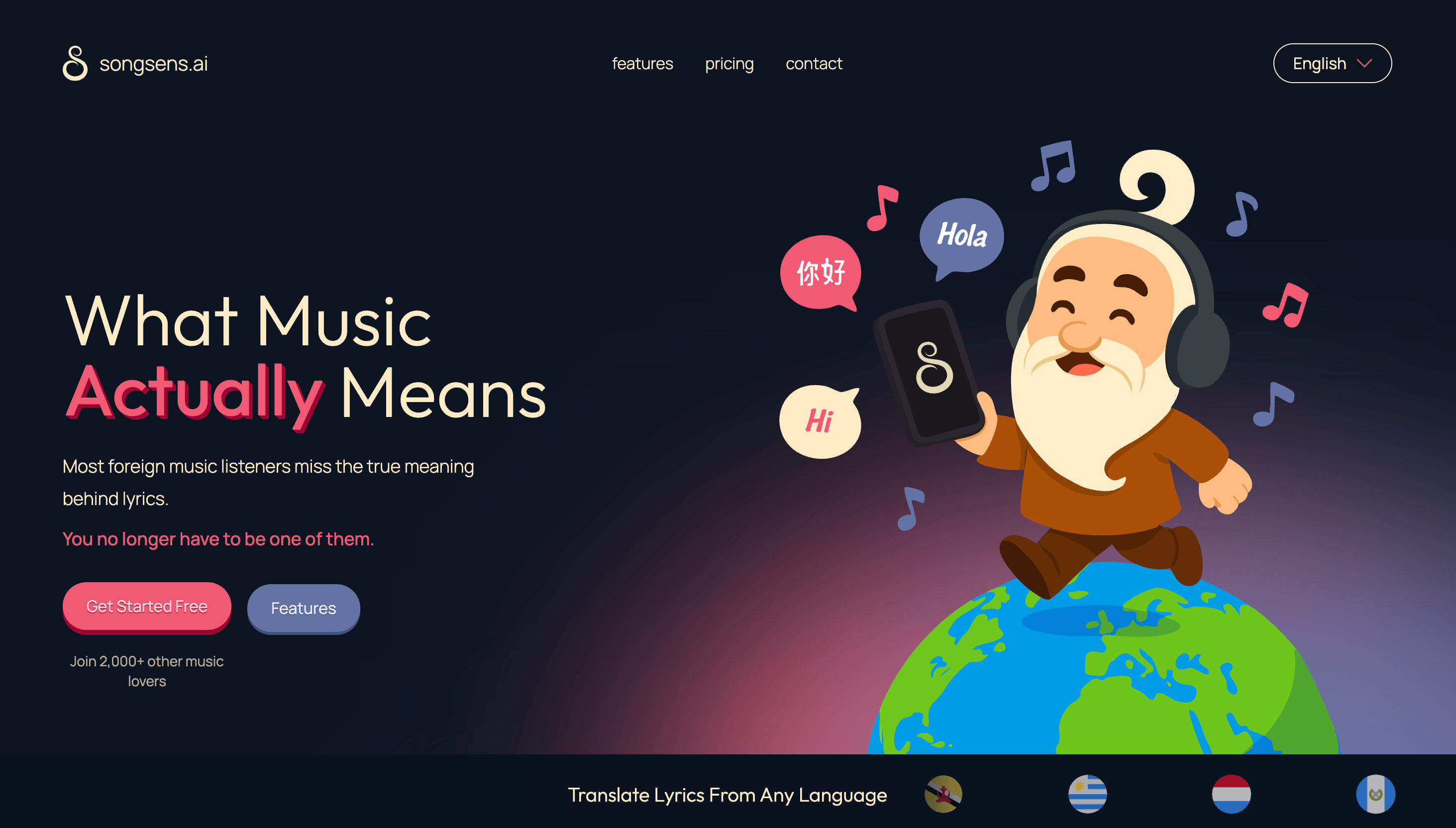 SongSens.ai shown across desktop and mobile